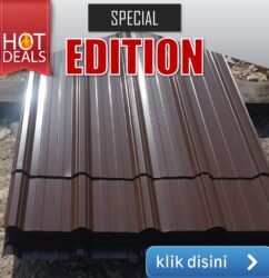 atap spandek warna cokelat