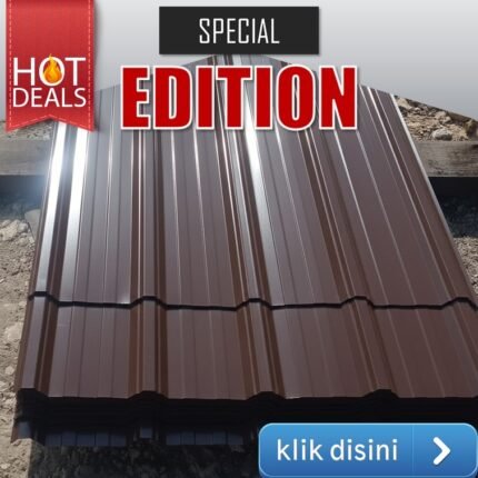 atap spandek warna cokelat