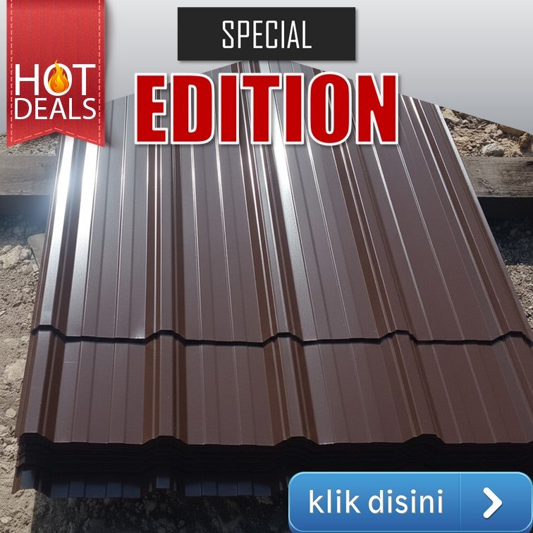 atap spandek warna cokelat