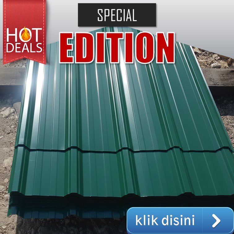 atap spandek warna hijau