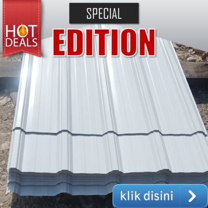 atap spandek warna putih