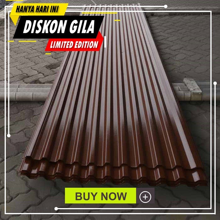 harga atap spandek warna cokelat